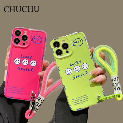 Capinha iPhone Neon Lucky Smile